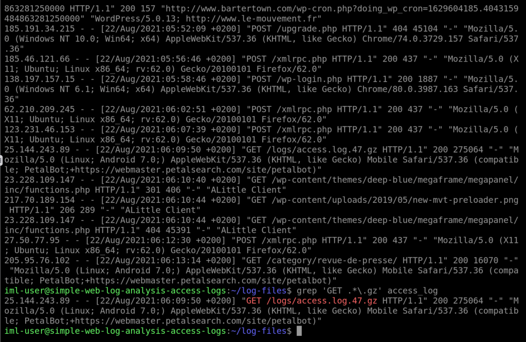 Lab: Web Log Analysis: Ep.3 – Access&nbsp;Logs